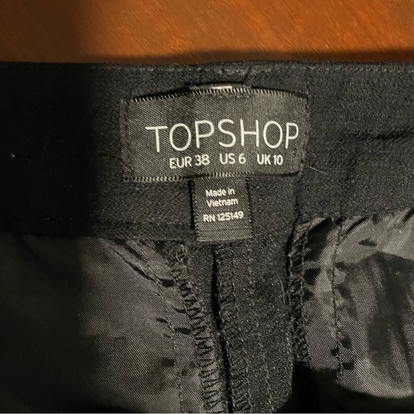 🌸3 for $20 TOPSHOP Black Linen Pants Size M - Picture 4 of 15